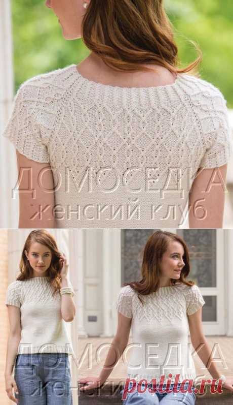 Вязаный джемпер спицами | ДОМОСЕДКА