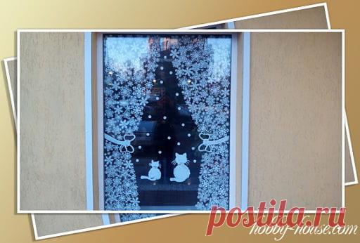 Как украсить окно к Новому году необычные идеи | Дом Семья и Я