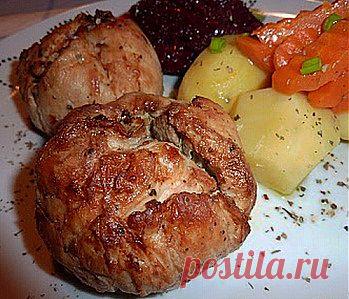 Курица с грибами или куриные бомбочки