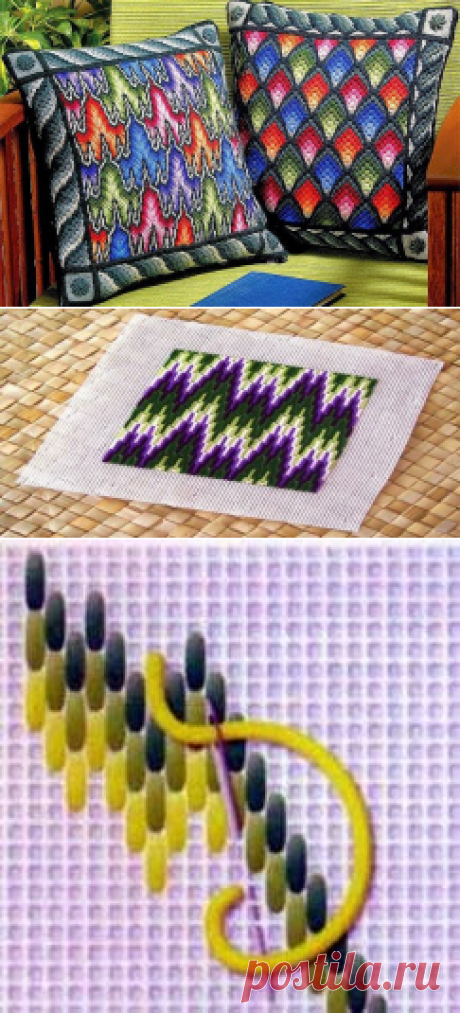 Вышивка барджелло для начинающих: схемы и видео-уроки