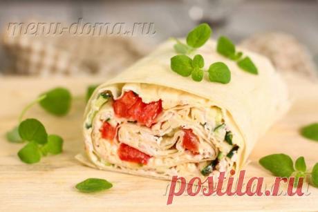 Рулет из лаваша с ветчиной и сыром: рецепт с фото