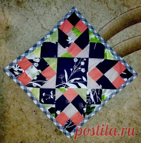 Попробую и я сшить лоскутную салфетку под горячее | Левреткоман-оч.умелец | Яндекс Дзен