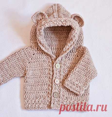 Ravelry: Bear Hooded Cardigan pattern by Mon Petit Violon
