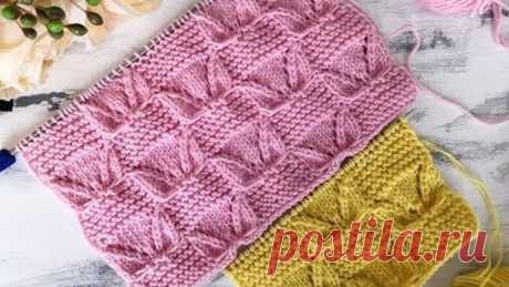 Ажурно рельефный узор спицами для вязания свитера, кардигана, джемпера