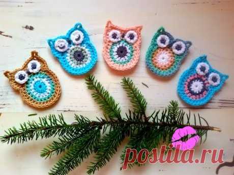 Сова крючком//Owl crochet//Вязание крючком для начинающих