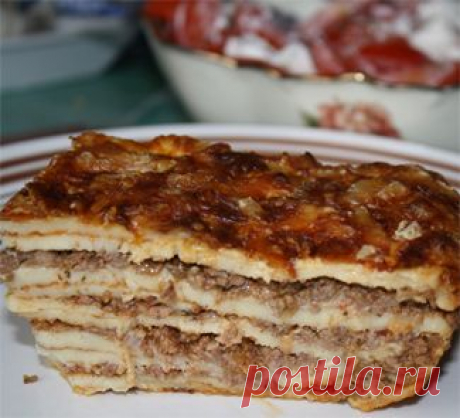 Блинная лазанья. Пошаговый рецепт с фото на Gastronom.ru