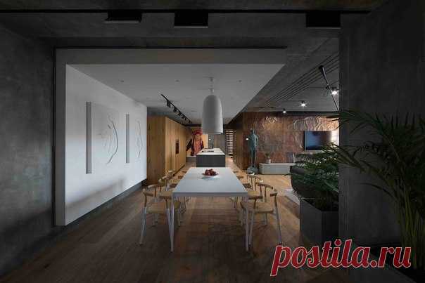 Двухэтажная квартира в Киеве от Сергея Махно Дизайнерская мастерская Сергея Махно представила новый проект. Квартира площадью 212 квадратных метров расположена в Киеве. Двухуровневое пространство оформлено таким образом, что на первом этаже не существует резких границ между отдельными функциональными зонами. Архитекторы стремились расставить акценты на фактурах, поиграть с осязанием. Несмотря на минималистичный характер, резиденция наполнена многочисленными деталями, имеющими особое значение…