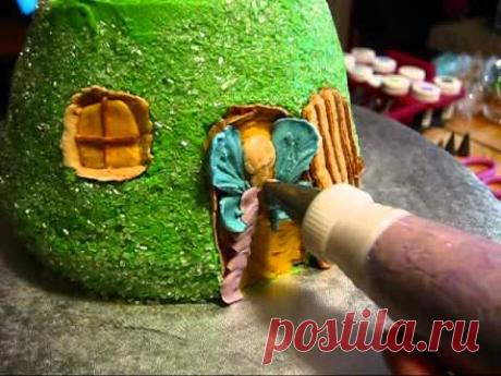Fairy Mushroom House Cake