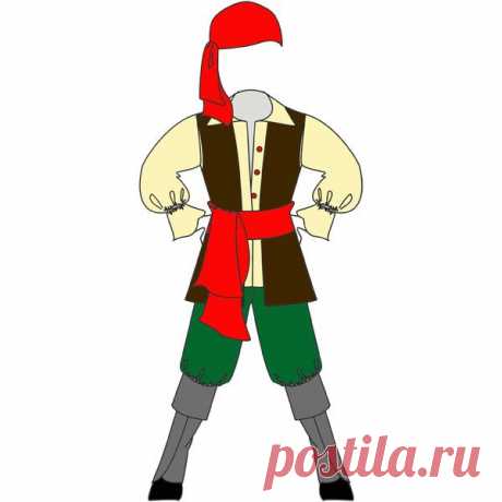 Скачать выкройку новогоднего костюма &quot;Пират&quot; | Шкатулка