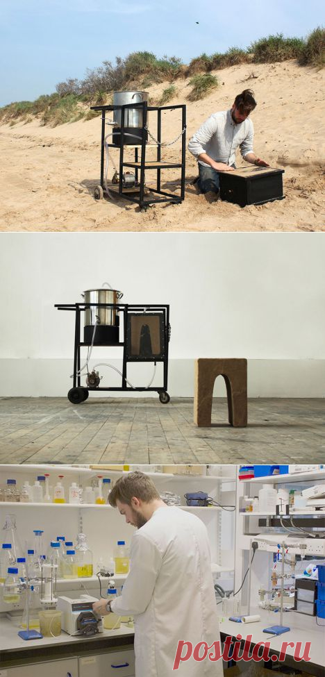 Строительный материал из песка, мочи и бактерий