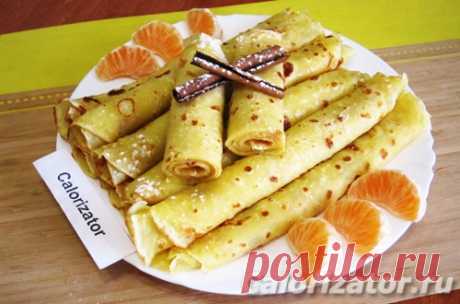 Блины мандариновые - как приготовить, рецепт с фото по шагам, калорийность - www.calorizator.ru
