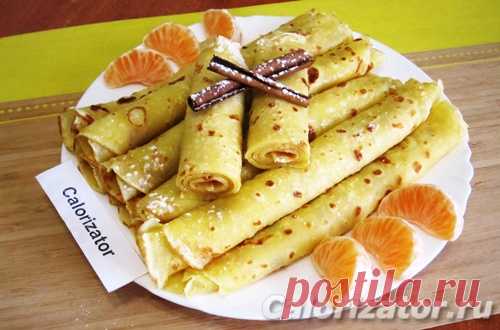 Блины мандариновые - как приготовить, рецепт с фото по шагам, калорийность - www.calorizator.ru