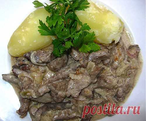 Говяжья печень в сметане - Рецепты с фото пошагового приготовления на Фото-Рецепты. ру