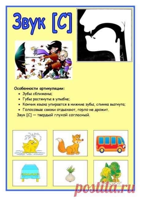 Артикуляционные профили звуков С, З, Ш, Ж, Л, Р