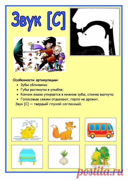 Артикуляционные профили звуков С, З, Ш, Ж, Л, Р