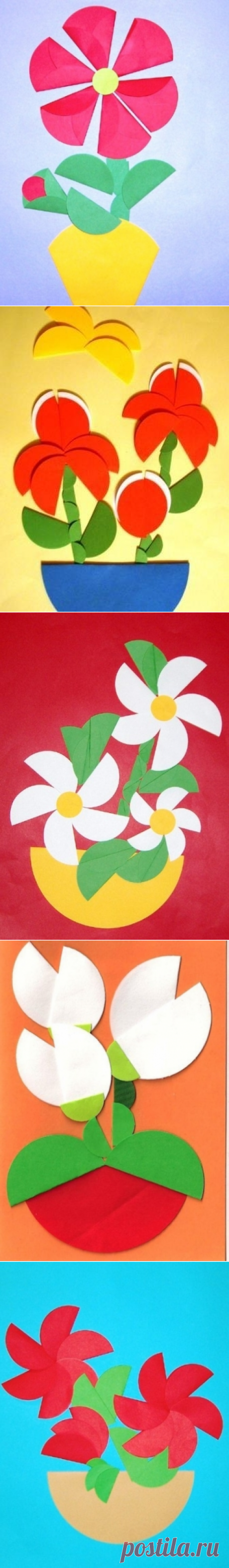 Апплицации из кружков - Поделки с детьми | Деткиподелки