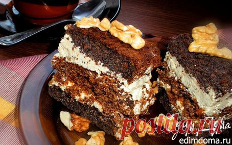 Пляцок орехово-маково-кофейный | Кулинарные рецепты от «Едим дома!»