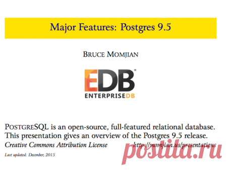 Major Features: Postgres 9.5