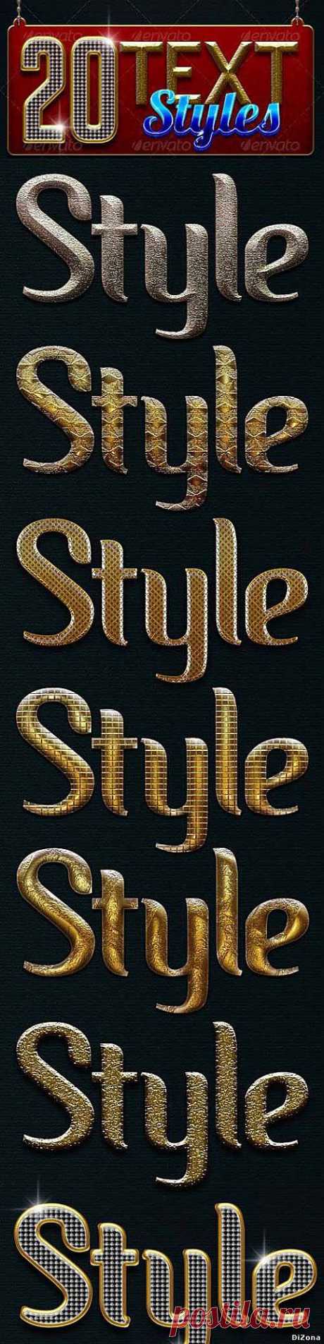 GraphicRiver - 20 Text Styles for Photoshop - 27 Ноября 2013 - DiZona - все для дизайна