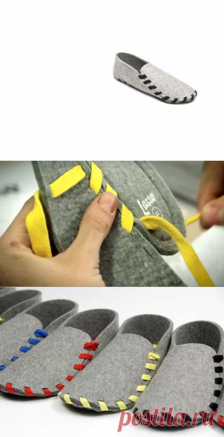 Домашние тапочки Lasso своими руками | HandMade Idea - идеи подарков, дизайна и декора для дома своими руками | HandMade Idea
