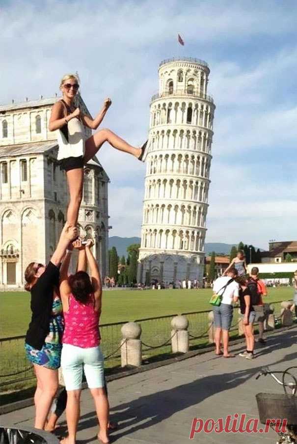 10 фото о том, что большинство людей не умеет фотографироваться с Пизанской башней