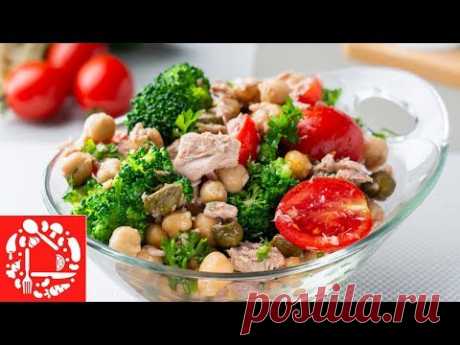 Простой Рецепт Вкусного Салата. Салат с тунцом и овощами без майонеза