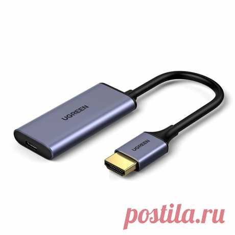 Ugreen hdmi to type-c converter screen projection converter 4k 60hz adapter for laptop pc coputer tv cm323 Sale - Banggood.com