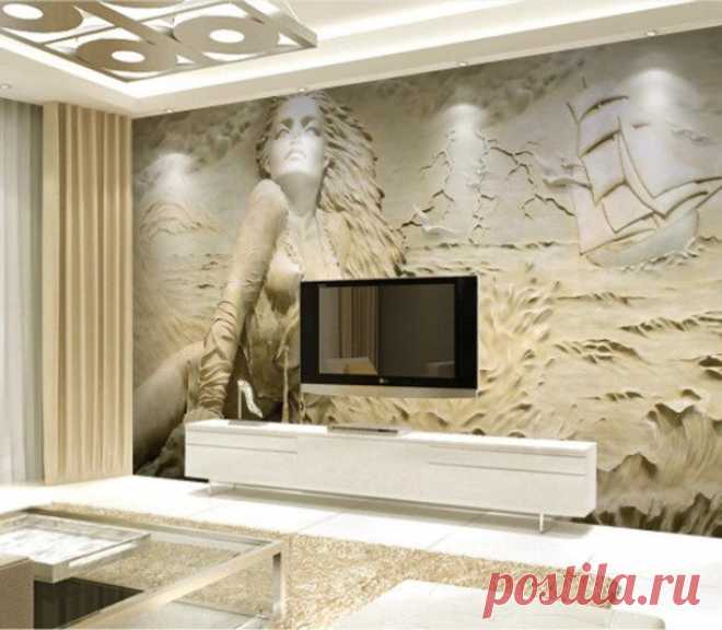 3D Look Relief Sexy Beauty Wallpaper Women Style Relief Wall | Etsy