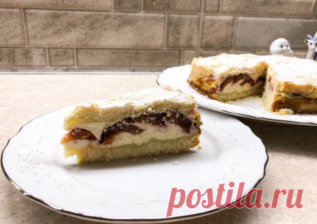 Королевская ватрушка со сливами Автор рецепта Юлия Кучеренко - Cookpad
