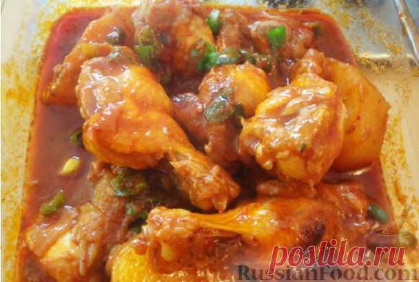 Рецепт: Куриные крылышки по-корейски (Дакбоккымтан) на RussianFood.com