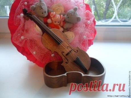 Эксклюзивная шкатулка - скрипка
