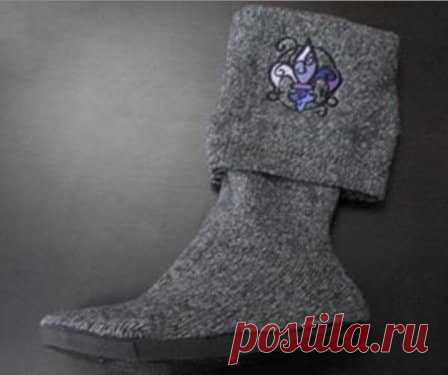 Уютные сапожки из старого свитера - мастер-класс