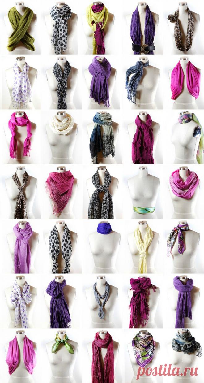 ШАРФ. Как красиво повязать шарф. Как носить шарф. ФОТО, инструкции