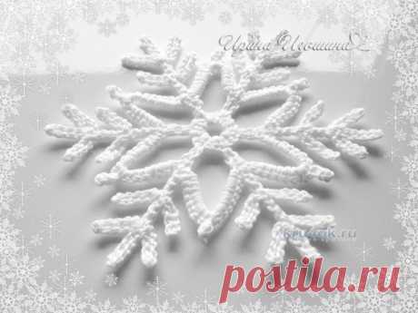 Снежинки крючком