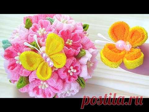 Как сделать бабочек из ткани