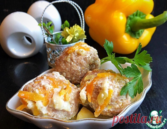 Тефтели с овощами и моцареллой – кулинарный рецепт