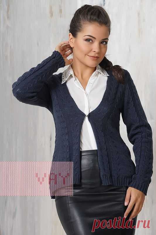 Вязаные кофты от марки VAY. Вязаные кофты для женщин VAY (артикул 1423), цветовое решение т.джинс. Ещё больше вязаных кофт из шерсти марки ВЭЙ на наших сайтах. Официальное представительство бренда VAY: купить в розницу в магазине Согревай.ру https://www.sogrevay.ru, оптовые закупки на Ньювэй.ру https://www.newvay.ru