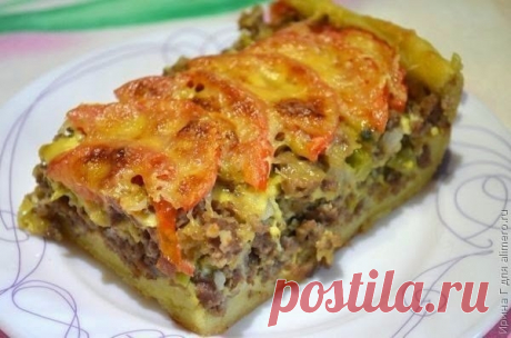 Как приготовить открытый мясной пирог из картофельного теста - рецепт, ингредиенты и фотографии