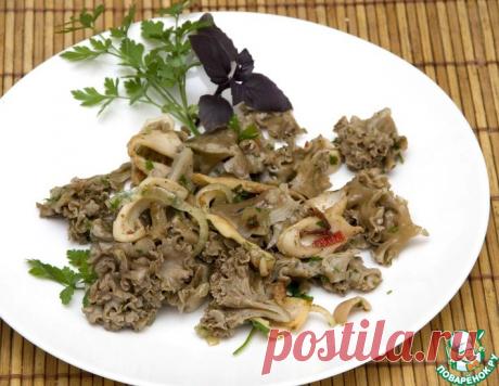 Коралловый или ледяной гриб с кальмаром - кулинарный рецепт