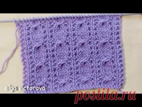 Жгутики - Медальончики Рельефный узор 725 Узоры спицами