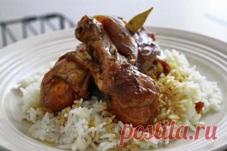 Курица в яблочном соке.