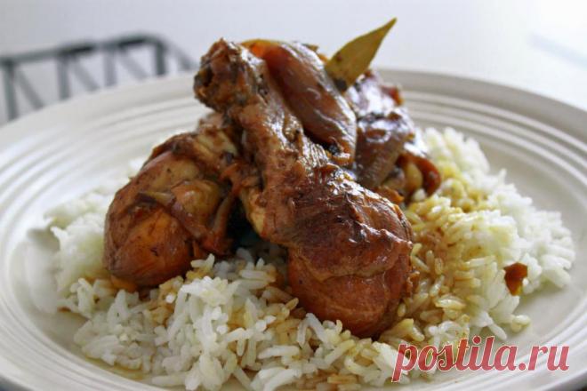 Курица в яблочном соке.
