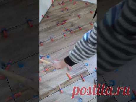 С чего начать укладку керамогранита 1200 на 200 #топ #diy #плитка