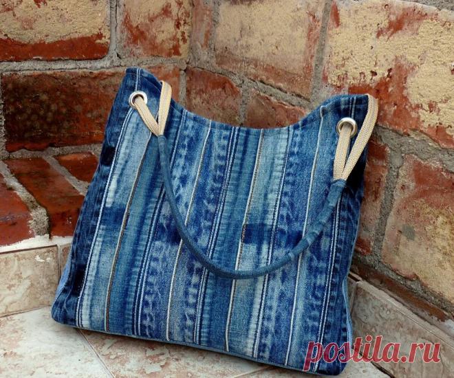 5 идей для пошива сумок из старых джинсов |