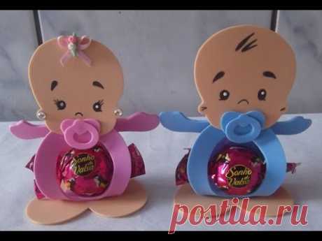 porta bombom para chá de bebe