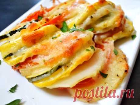 Кабачки запеченные с сыром и чесноком