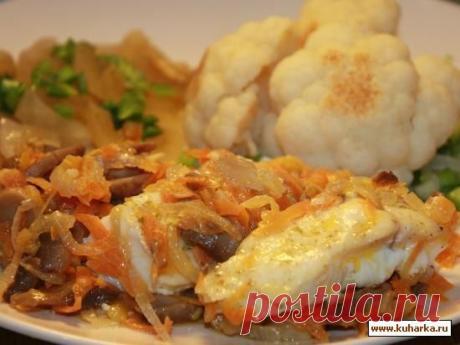 Треска под овощной шубкой.