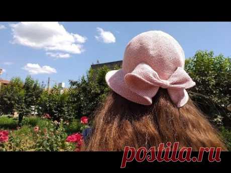 Cappello estivo all'uncinetto 
"Romantic Paris "