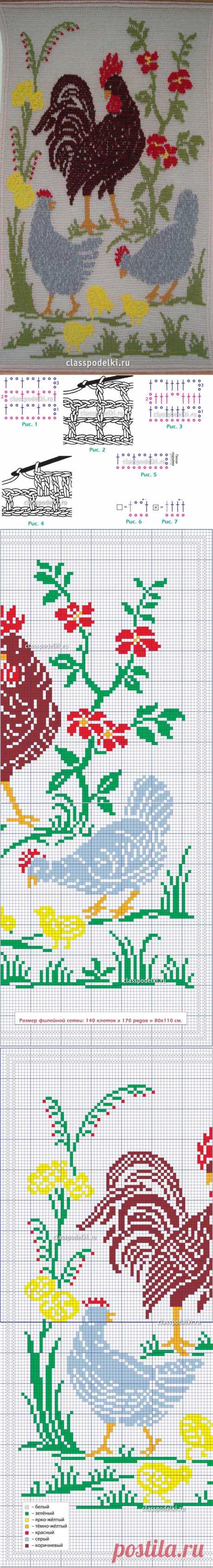 Панно «Куриная семейка» из пряжи. - Поделки Лета - Поделки к праздникам - Каталог статей - Классные поделки