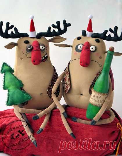 Купить ...весело, весело встретим Новый год!... - коричневый, лось, новогодние игрушки, прикольный подарок